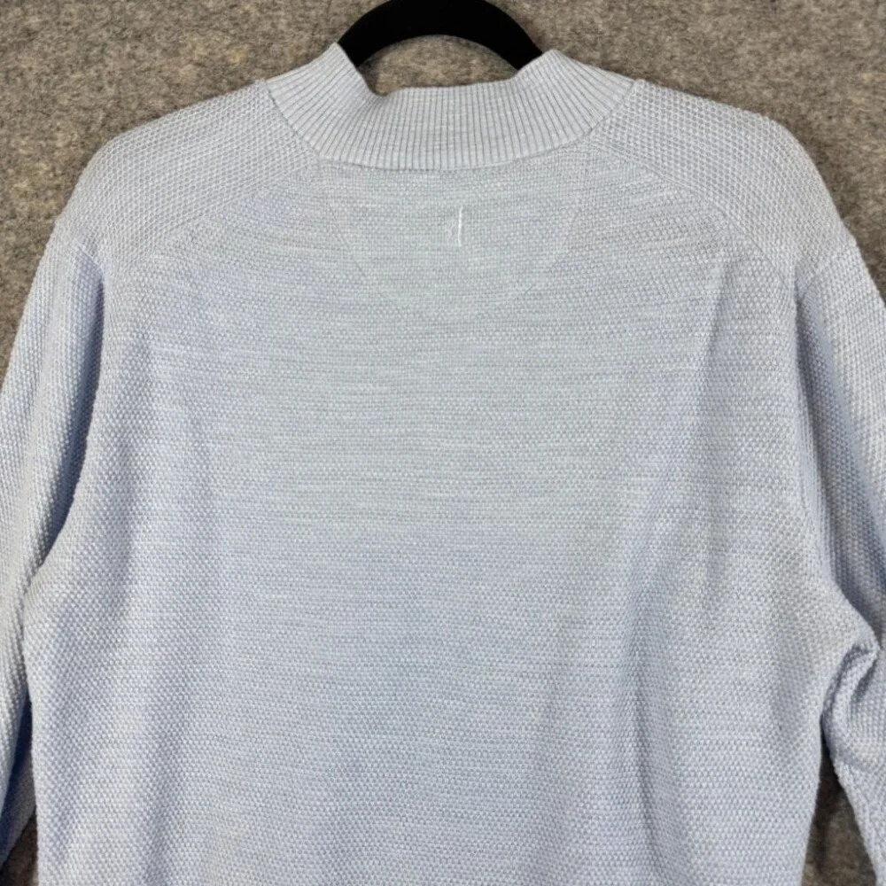 Johnnie-O Light Light Blue Cotton Knit Men's Sweater Size M Casual Golf Pullover